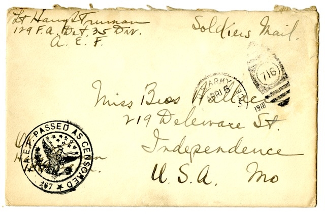 Letter from Harry S. Truman to Bess Wallace