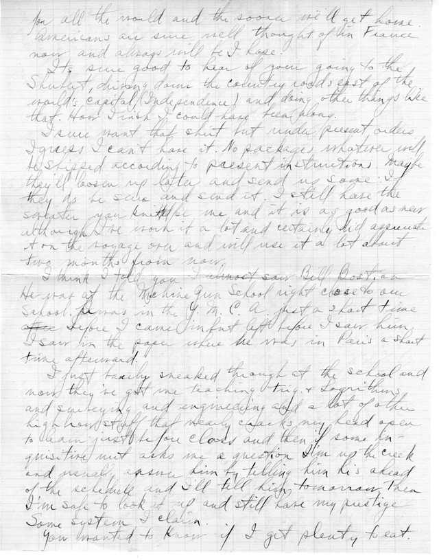 Letter from Harry S. Truman to Bess Wallace