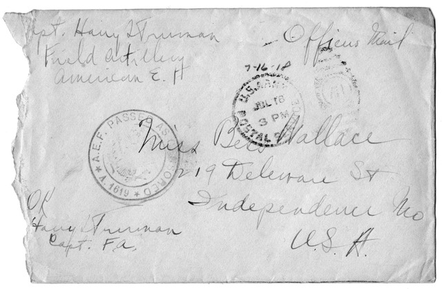 Letter from Harry S. Truman to Bess Wallace