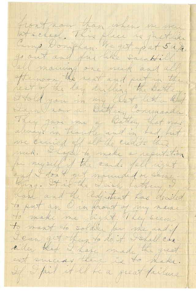 Letter from Harry S. Truman to Bess Wallace
