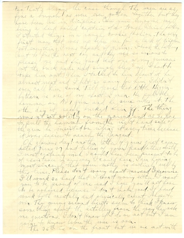 Letter from Harry S. Truman to Bess Wallace