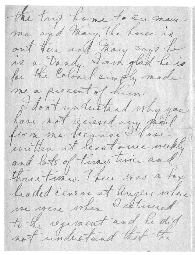 Letter from Harry S. Truman to Bess Wallace