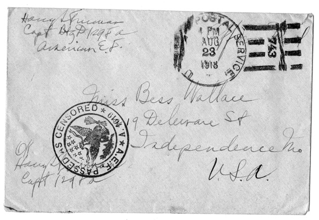 Letter from Harry S. Truman to Bess Wallace