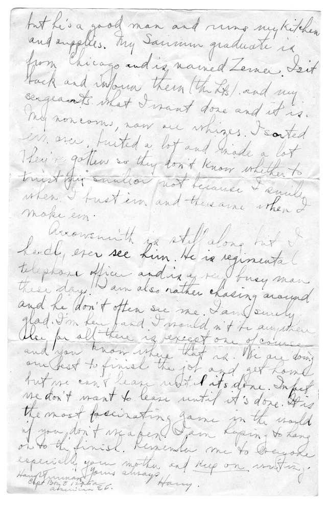 Letter from Harry S. Truman to Bess Wallace