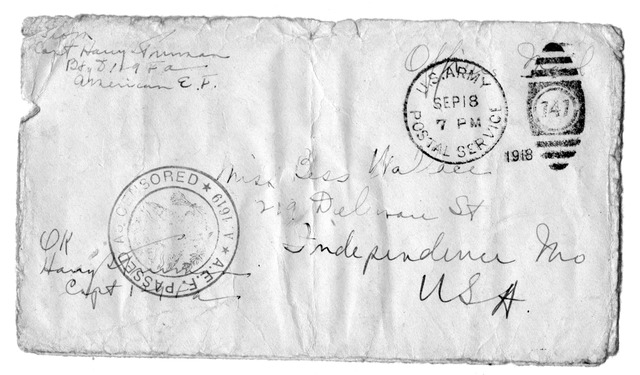 Letter from Harry S. Truman to Bess Wallace