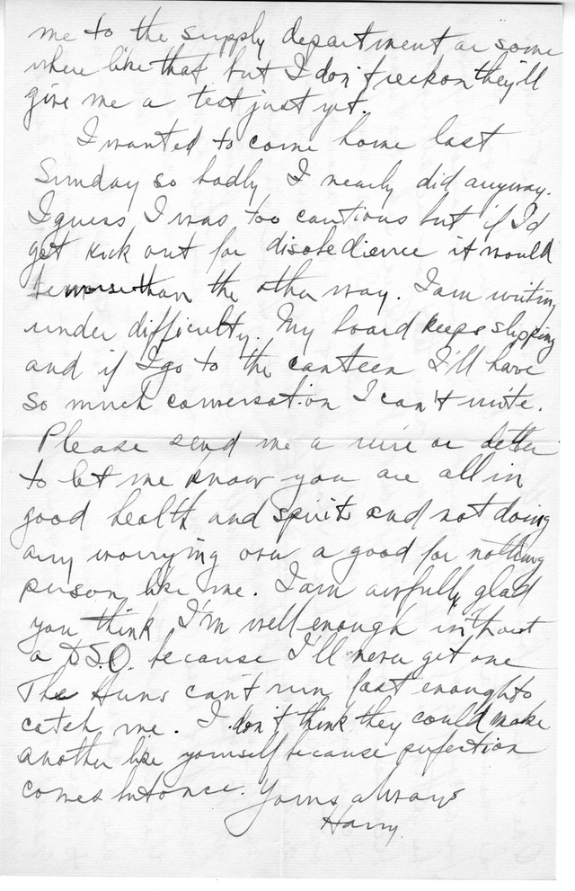 Letter from Harry S. Truman to Bess Wallace