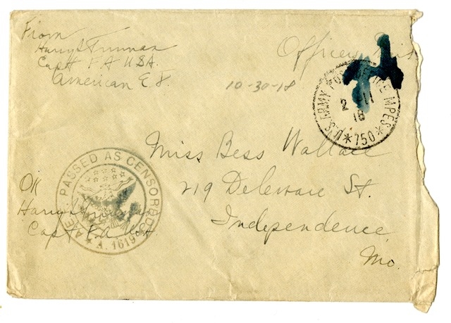 Letter from Harry S. Truman to Bess Wallace
