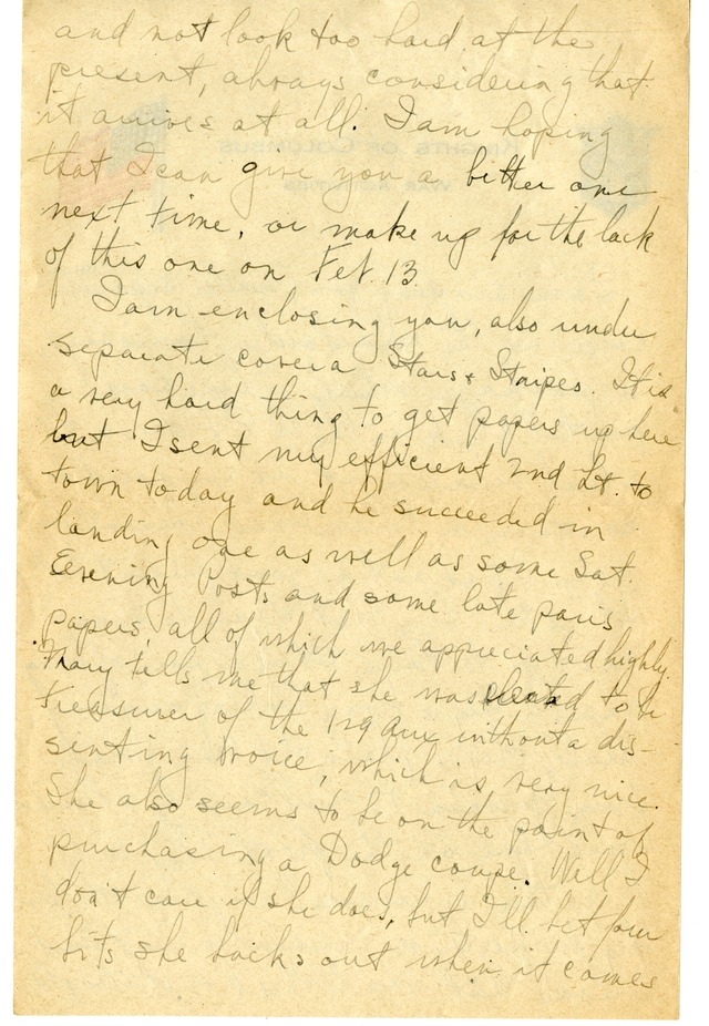 Letter from Harry S. Truman to Bess Wallace