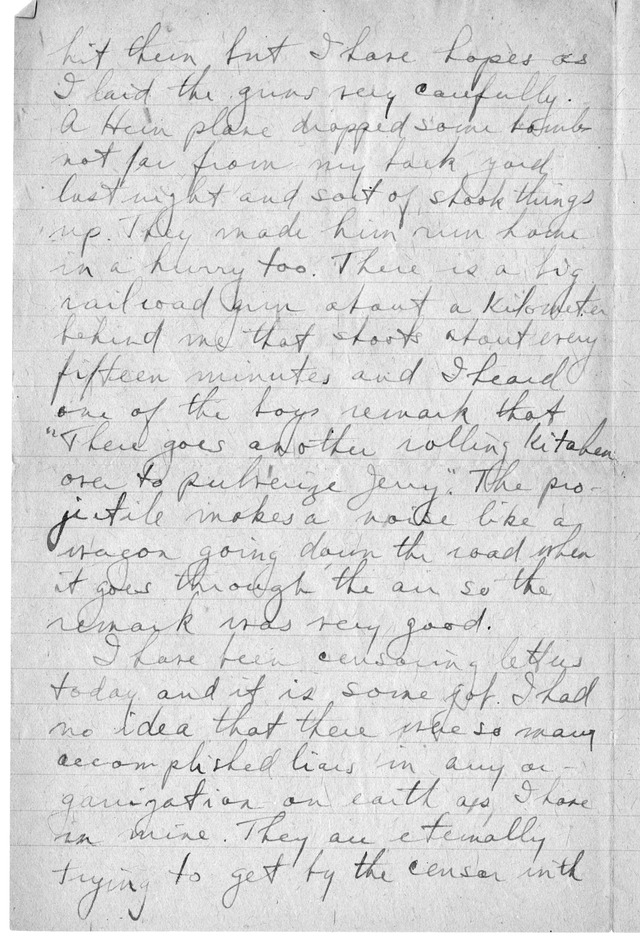Letter from Harry S. Truman to Bess Wallace