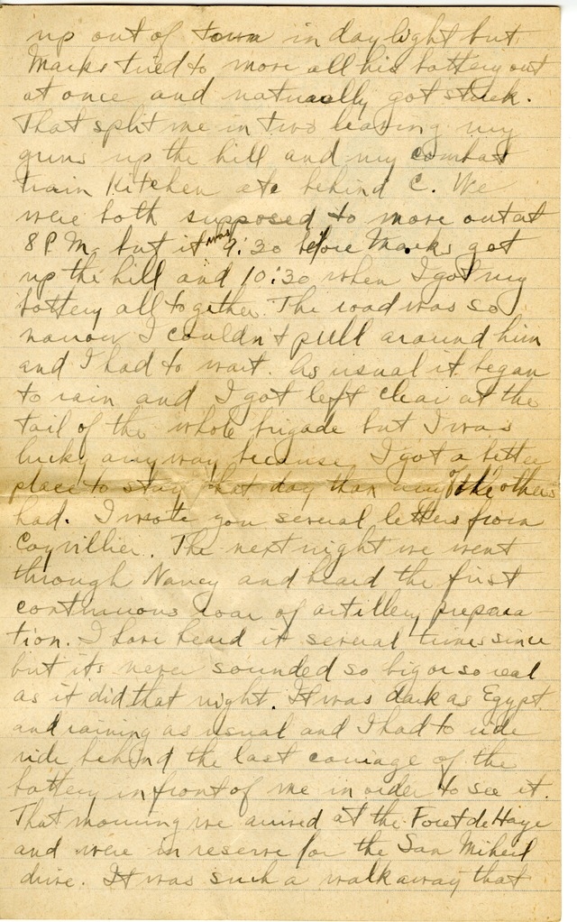 Letter from Harry S. Truman to Bess Wallace (abridged)