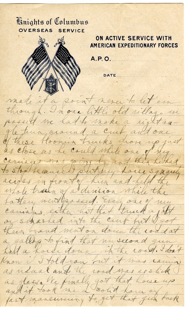 Letter from Harry S. Truman to Bess Wallace (abridged)