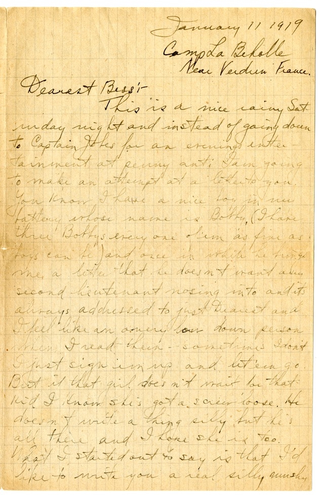 Letter from Harry S. Truman to Bess Wallace