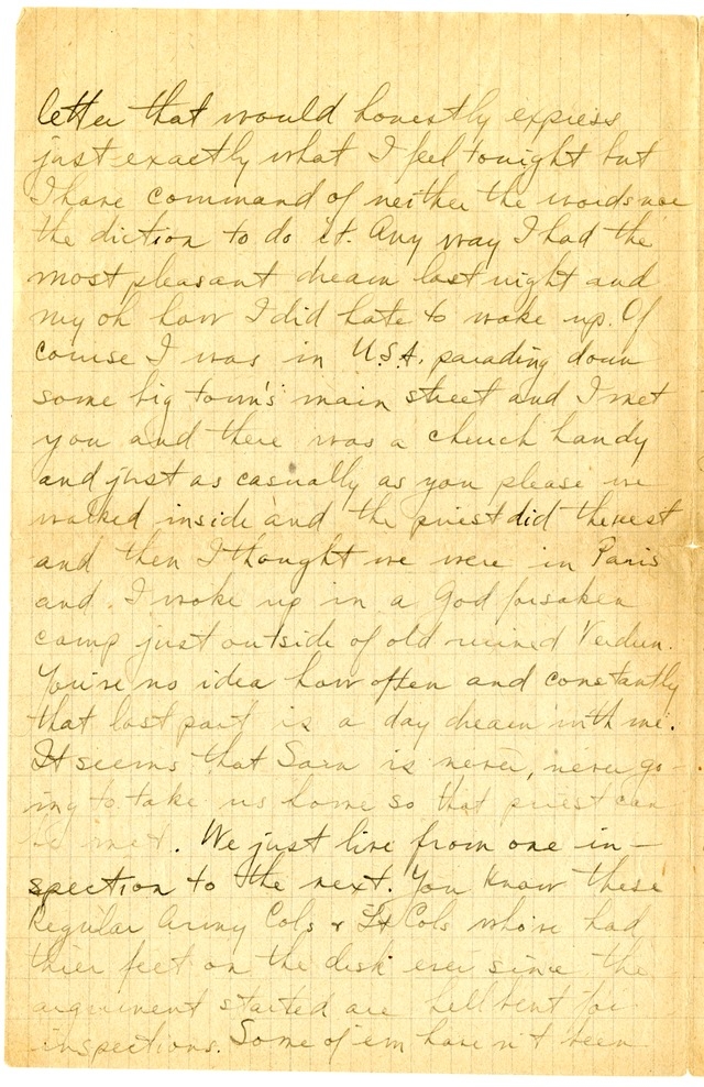Letter from Harry S. Truman to Bess Wallace