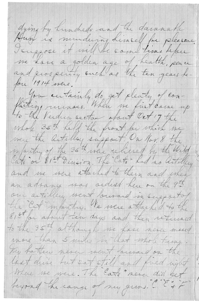 Letter from Harry S. Truman to Bess Wallace