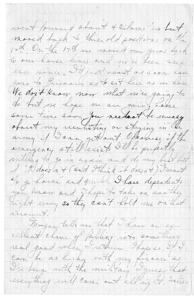Letter from Harry S. Truman to Bess Wallace