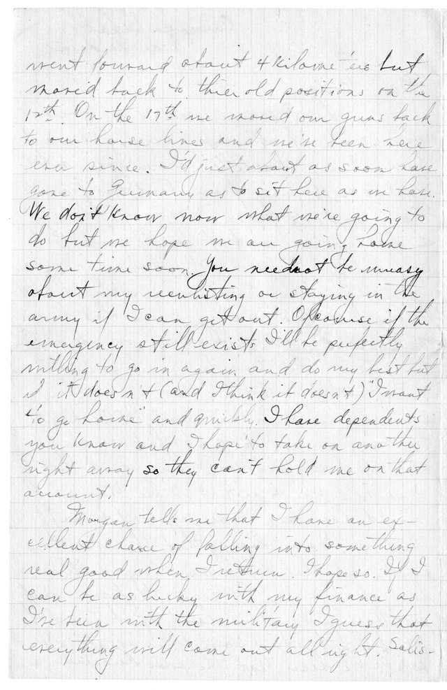 Letter from Harry S. Truman to Bess Wallace