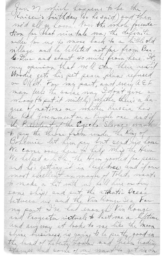 Letter from Harry S. Truman to Bess Wallace