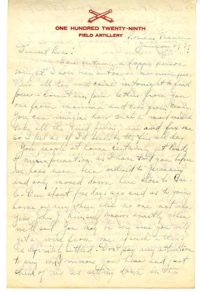 Letter from Harry S. Truman to Bess Wallace