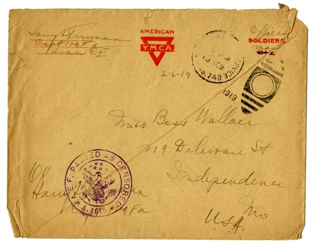 Letter from Harry S. Truman to Bess Wallace