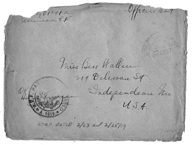 Letter from Harry S. Truman to Bess Wallace