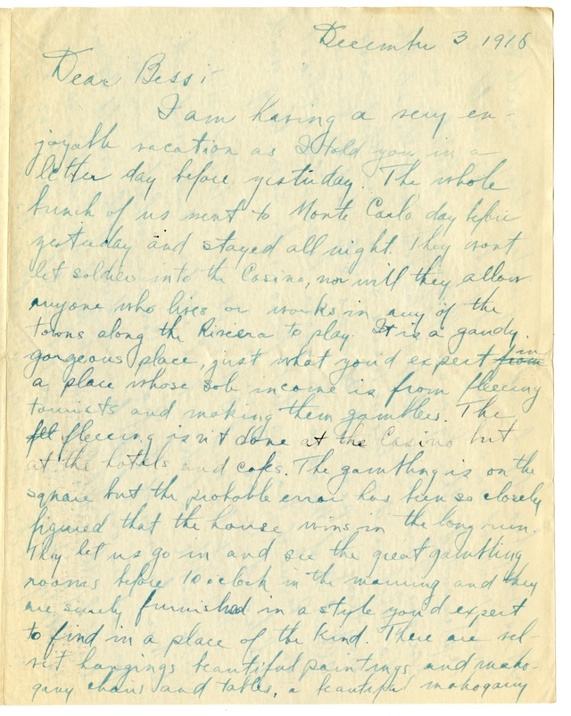 Letter from Harry S. Truman to Bess Wallace