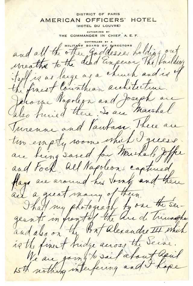 Letter from Harry S. Truman to Bess Wallace