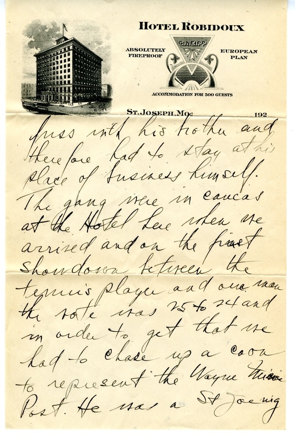Letter from Harry S. Truman to Bess W. Truman