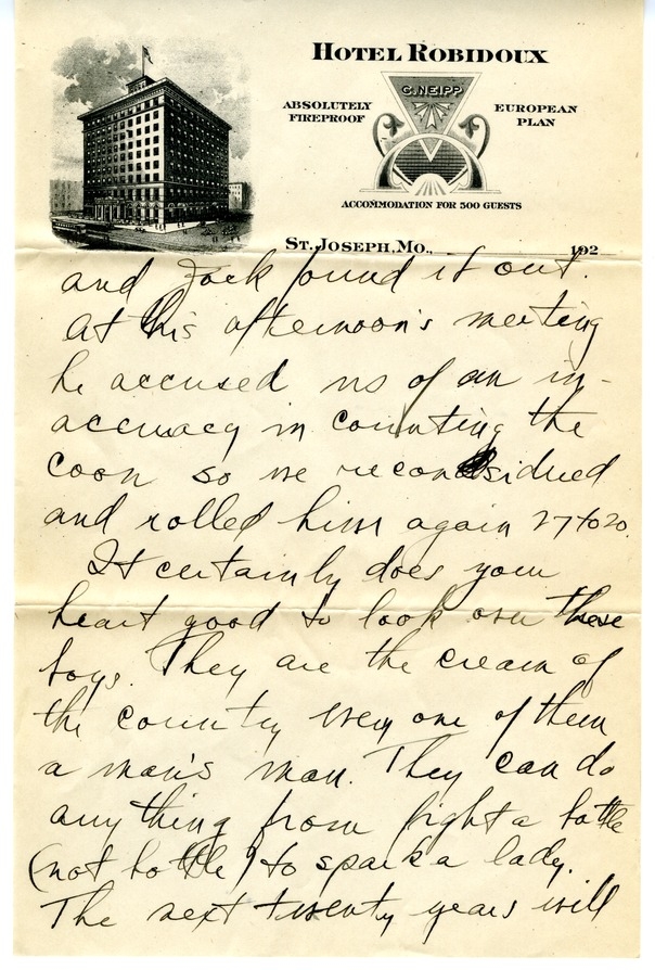 Letter from Harry S. Truman to Bess W. Truman