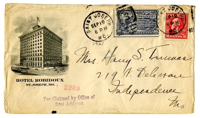 Letter from Harry S. Truman to Bess W. Truman