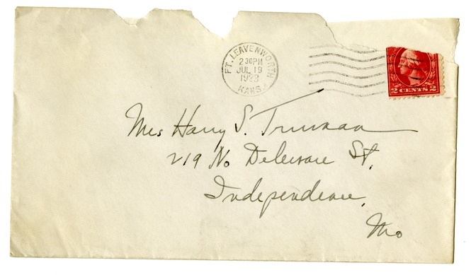 Letter from Harry S. Truman to Bess W. Truman