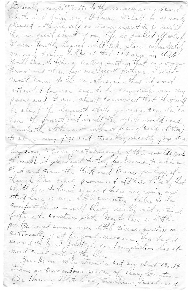 Letter from Harry S. Truman to Bess Wallace
