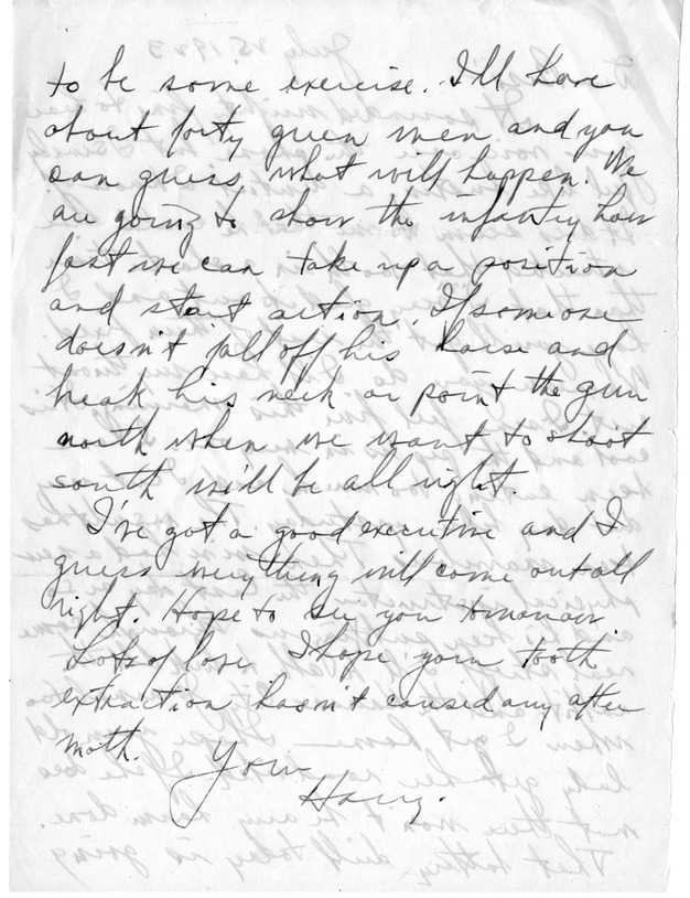 Letter from Harry S. Truman to Bess W. Truman