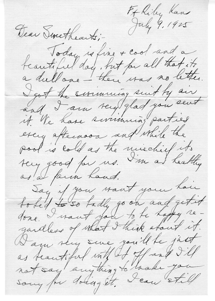 Letter from Harry S. Truman to Bess W. Truman