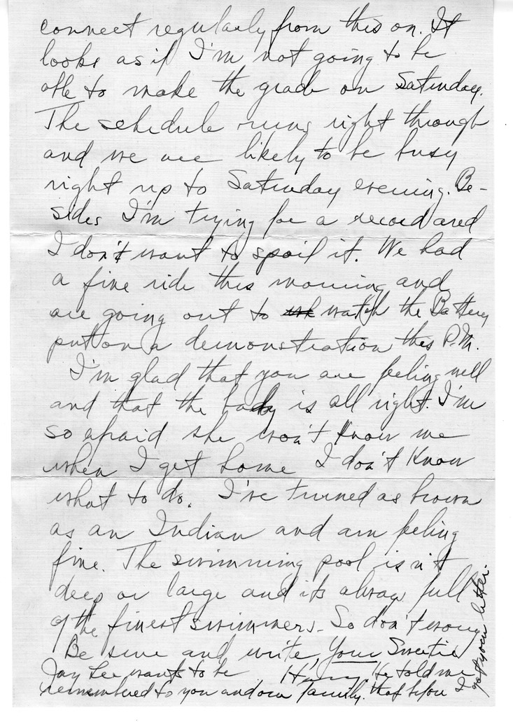 Letter from Harry S. Truman to Bess W. Truman