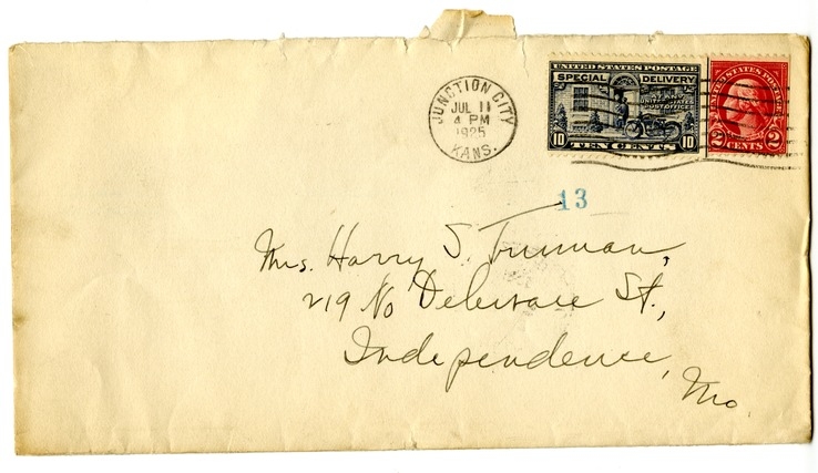 Letter from Harry S. Truman to Bess W. Truman