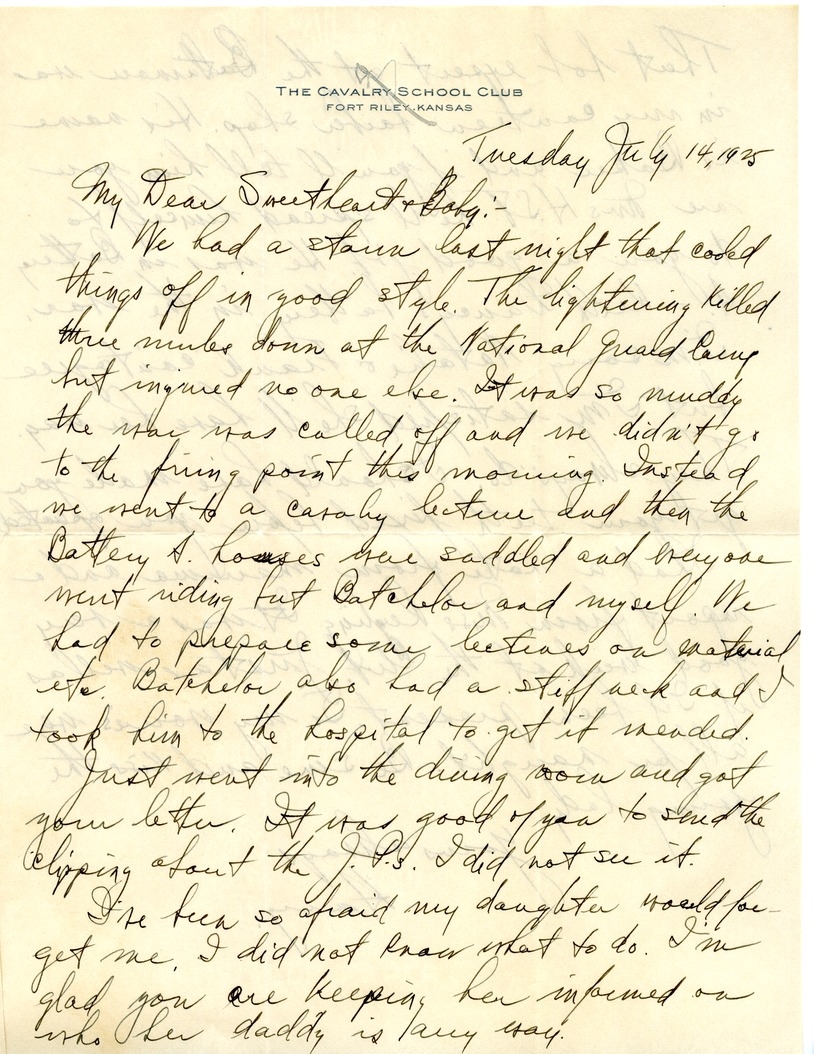 Letter from Harry S. Truman to Bess W. Truman