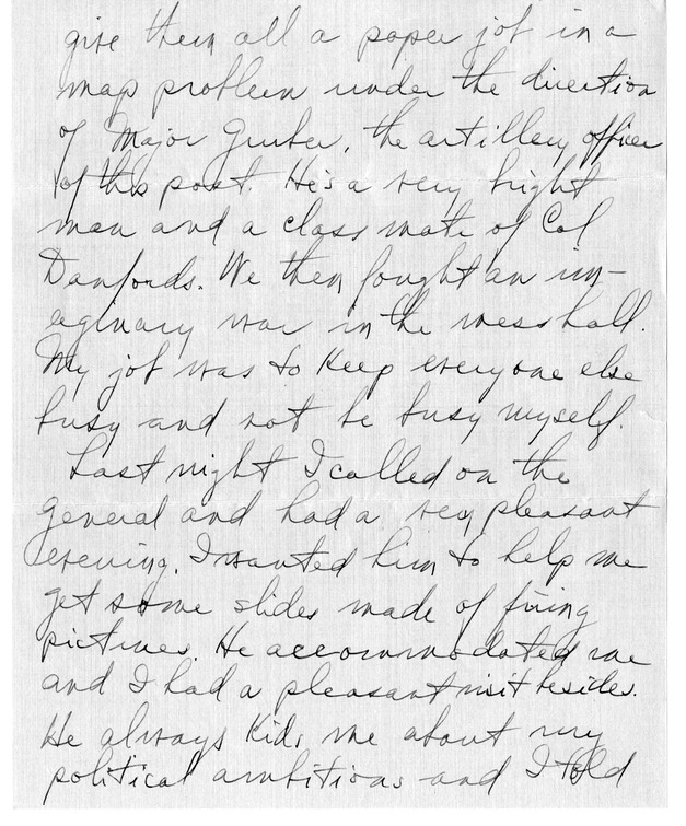 Letter from Harry S. Truman to Bess W. Truman