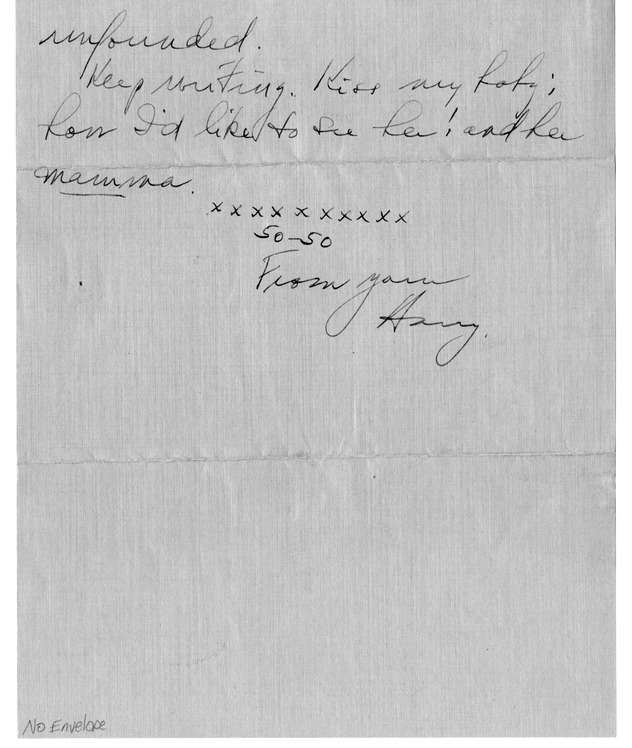 Letter from Harry S. Truman to Bess W. Truman