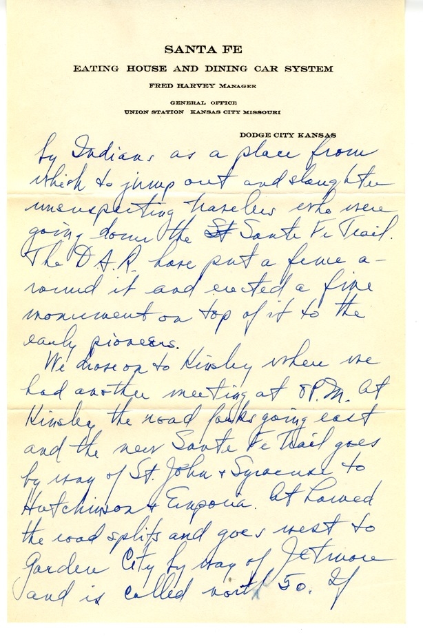 Letter from Harry S. Truman to Bess W. Truman