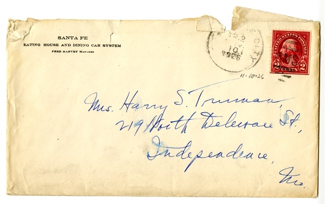 Letter from Harry S. Truman to Bess W. Truman