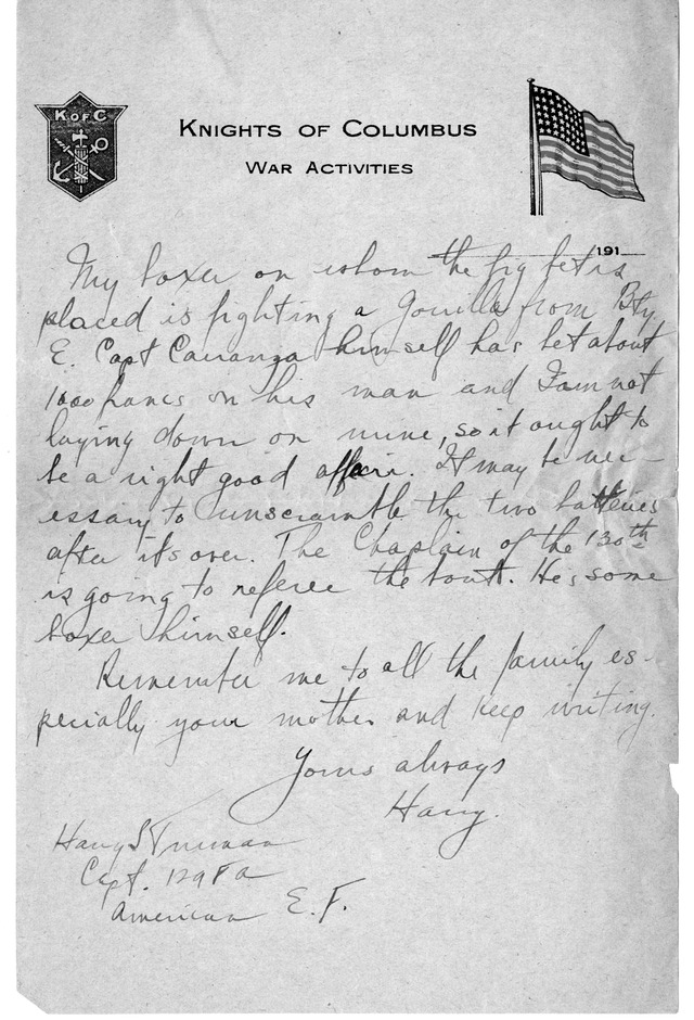 Letter from Harry S. Truman to Bess Wallace