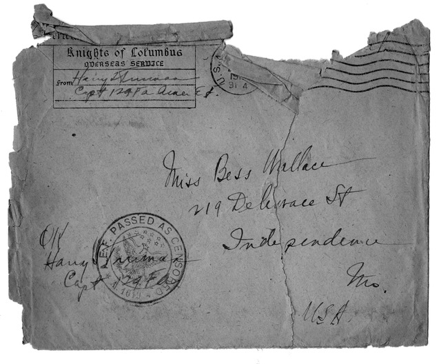 Letter from Harry S. Truman to Bess Wallace