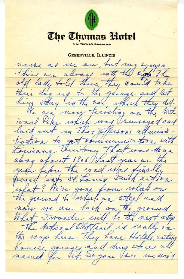 Letter from Harry S. Truman to Bess W. Truman