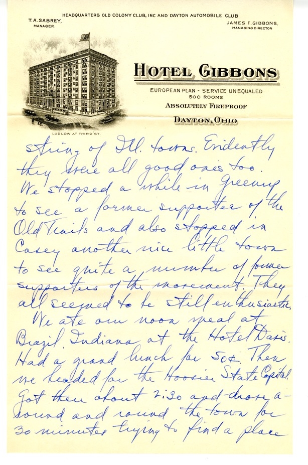 Letter from Harry S. Truman to Bess W. Truman