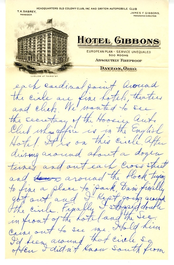 Letter from Harry S. Truman to Bess W. Truman