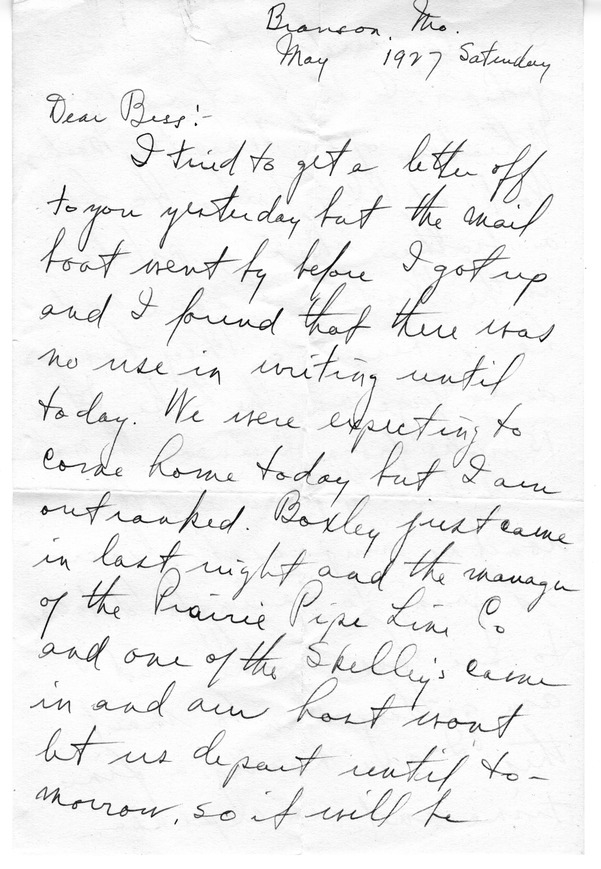 Letter from Harry S. Truman to Bess W. Truman