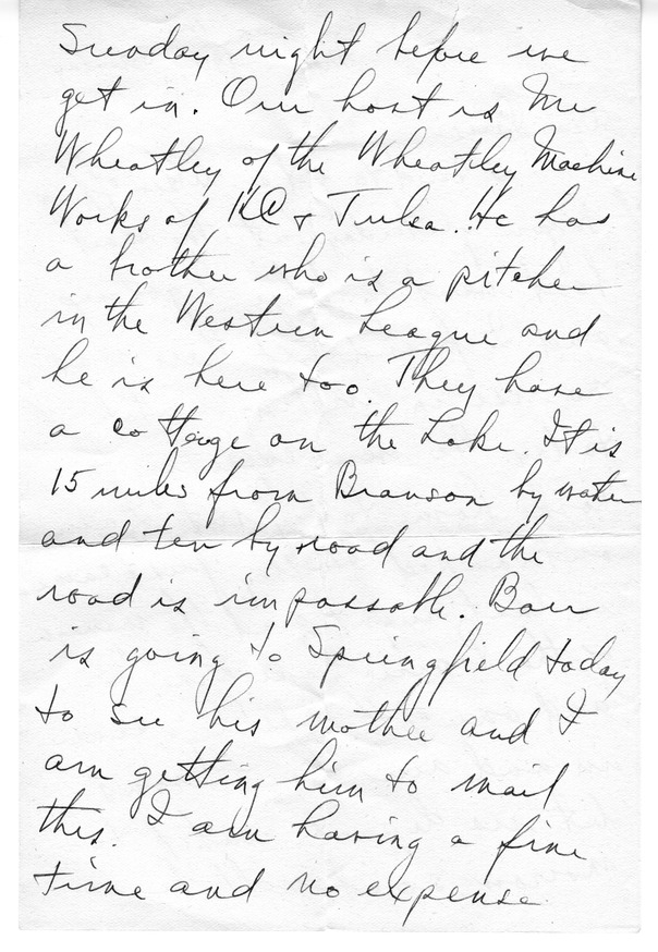 Letter from Harry S. Truman to Bess W. Truman