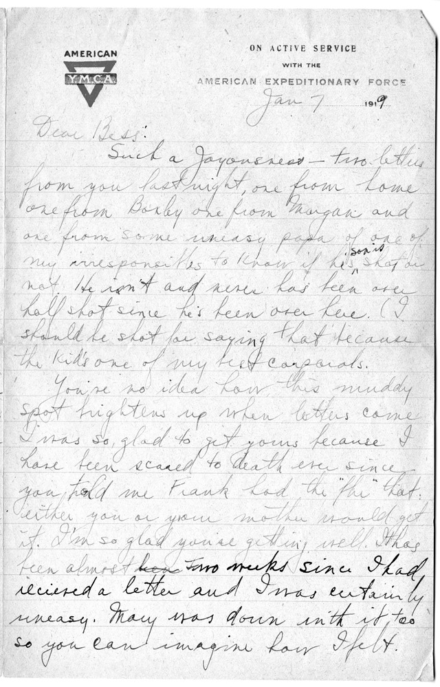 Letter from Harry S. Truman to Bess Wallace