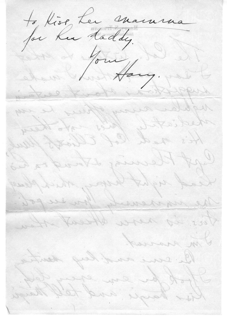 Letter from Harry S. Truman to Bess W. Truman