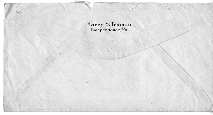 Letter from Harry S. Truman to Bess W. Truman